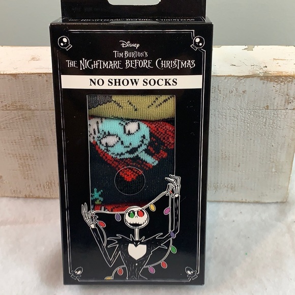 Nightmare Before Christmas No Show Socks Three Pack NWB Halloween - Picture 3 of 4